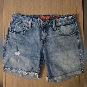 Lucky Light Blue Frayed Denim Shorts